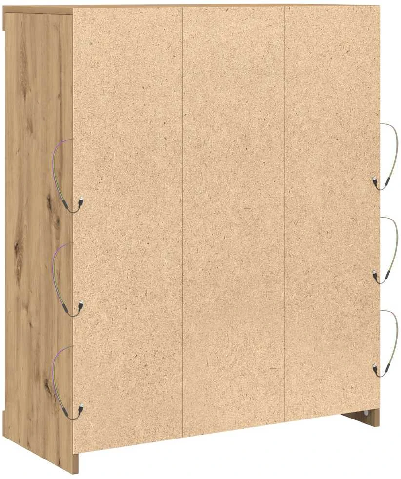 LED Bufetas Artisano ąžuolo 81 x 37 x 100 cm Apdirbta mediena
