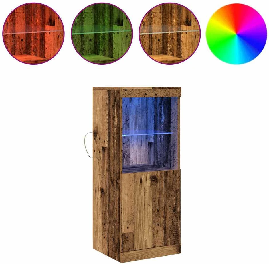 LED Bufetas Senas medis 41 x 37 x 100 cm Apdirbta mediena
