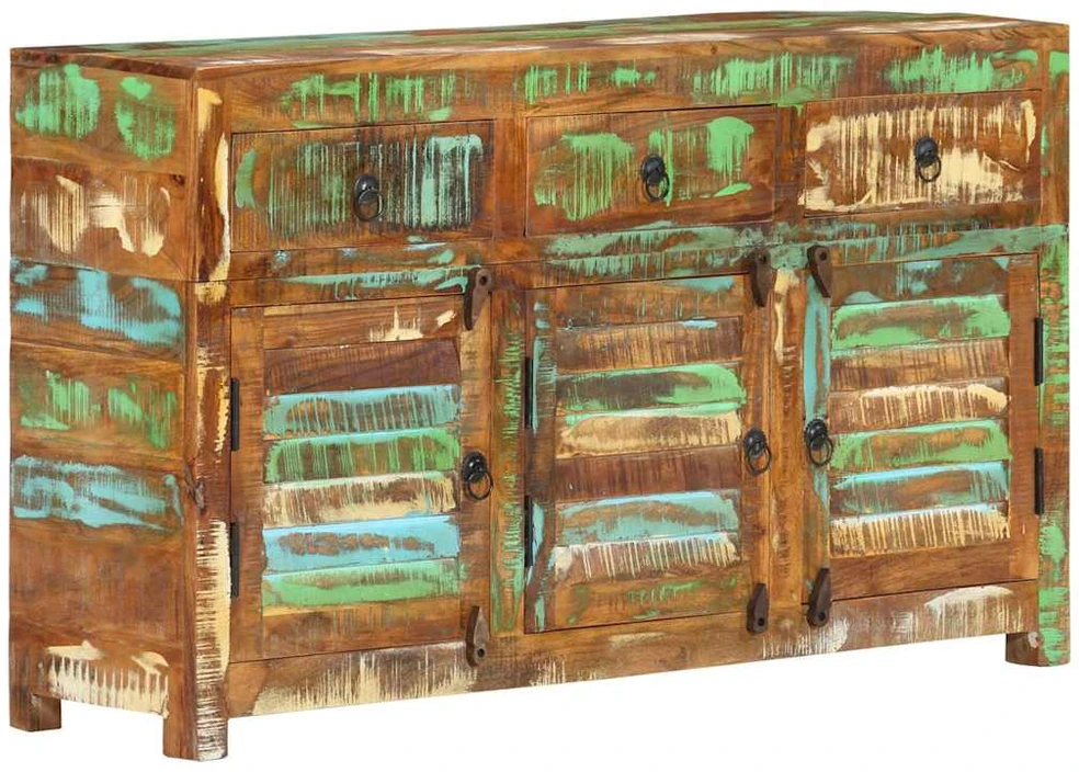 Šoninė spintelė, 110x30x65cm, perdirbtos medienos masyvas