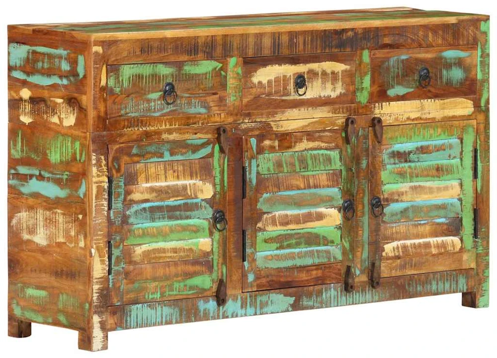 Šoninė spintelė, 110x30x65cm, perdirbtos medienos masyvas