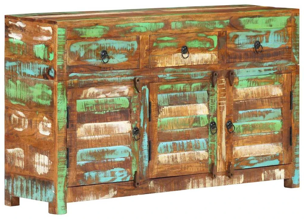Šoninė spintelė, 110x30x65cm, perdirbtos medienos masyvas