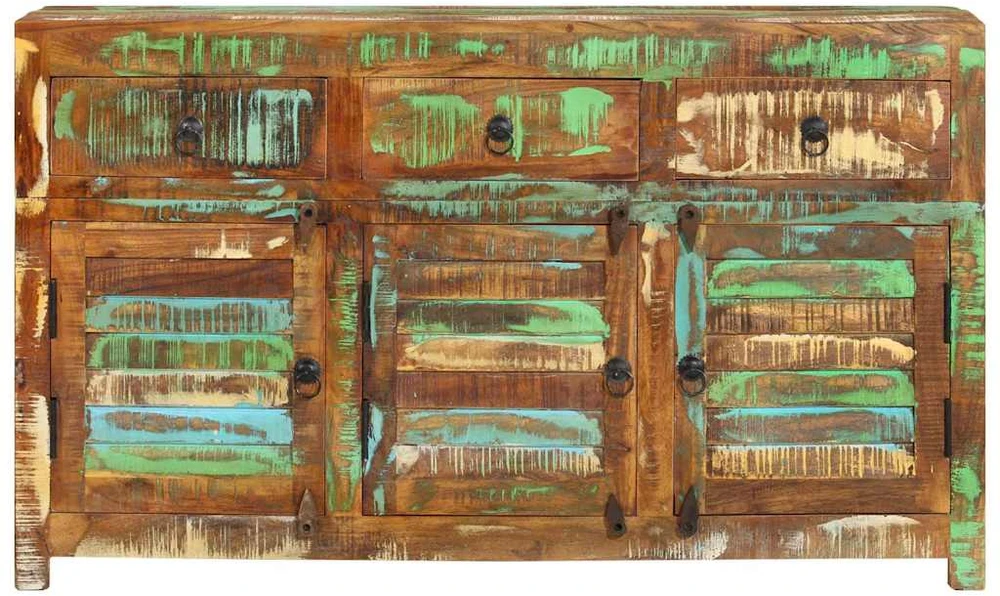 Šoninė spintelė, 110x30x65cm, perdirbtos medienos masyvas