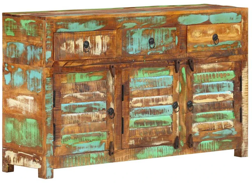 Šoninė spintelė, 110x30x65cm, perdirbtos medienos masyvas