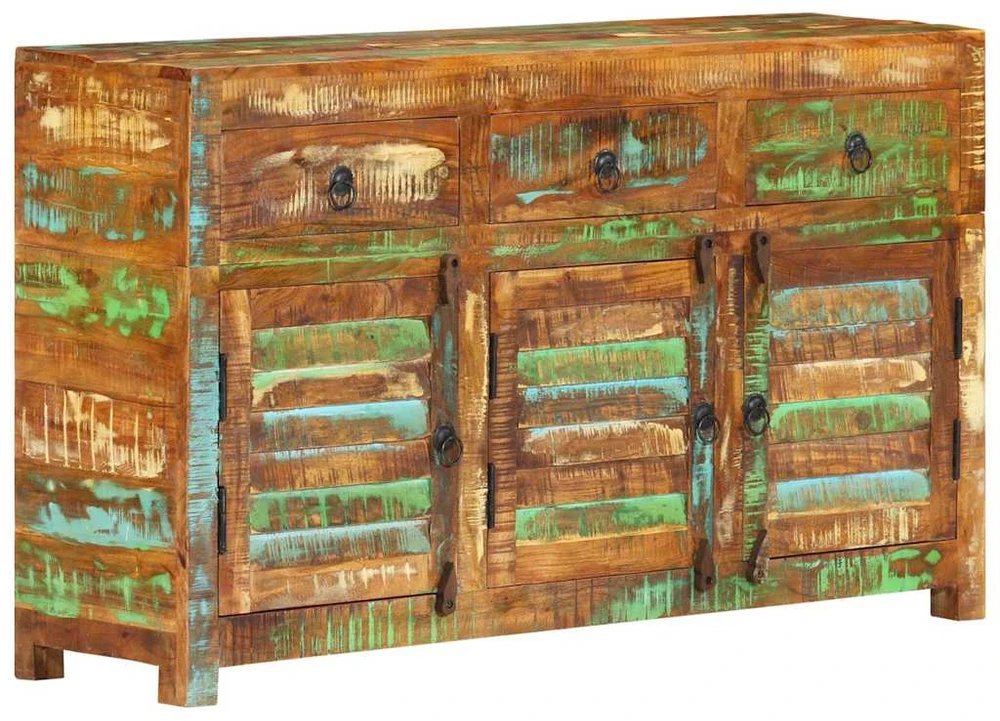 Šoninė spintelė, 110x30x65cm, perdirbtos medienos masyvas