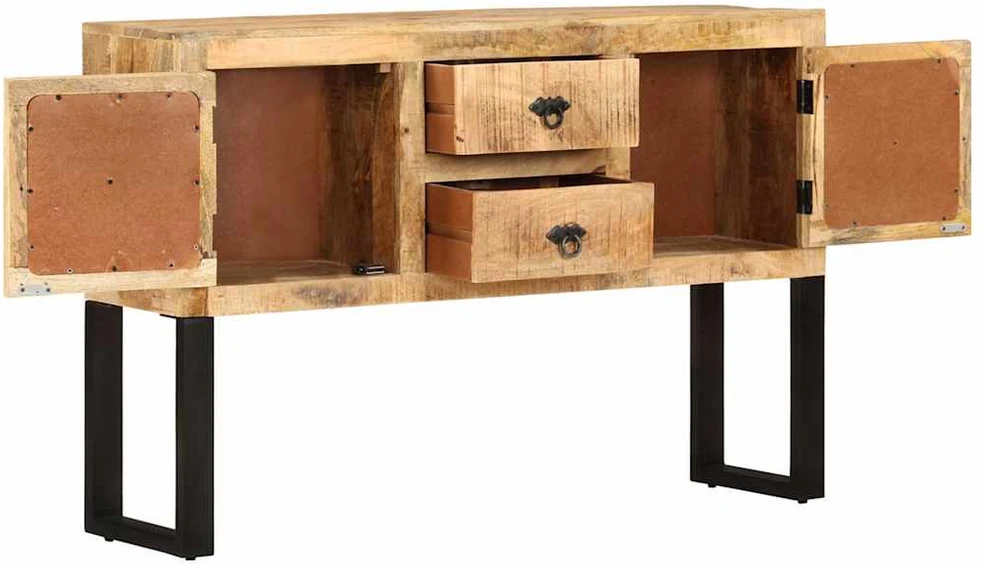 Šoninė spintelė, 110x30x74cm, neapdorota mango mediena