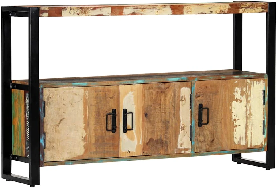 Šoninė spintelė, 120x30x75cm, perdirbtos medienos masyvas