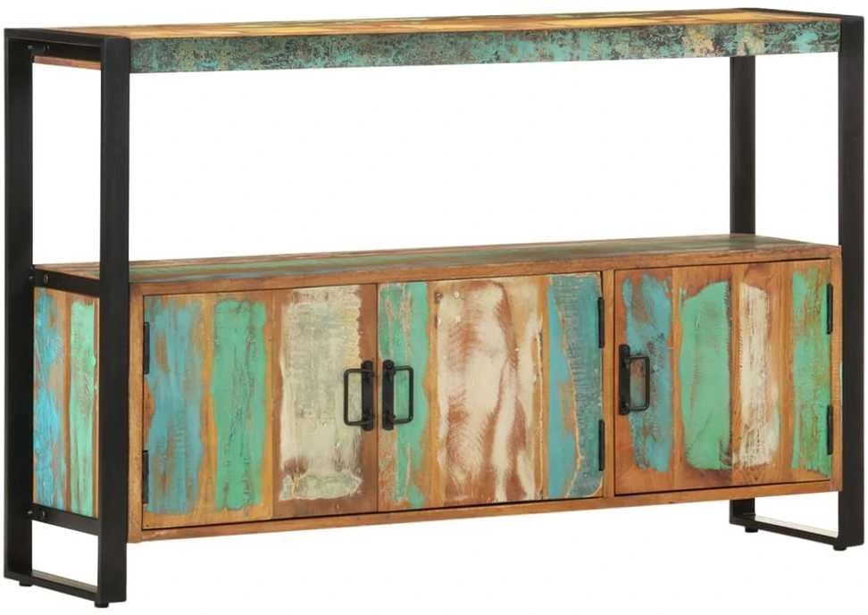 Šoninė spintelė, 120x30x75cm, perdirbtos medienos masyvas