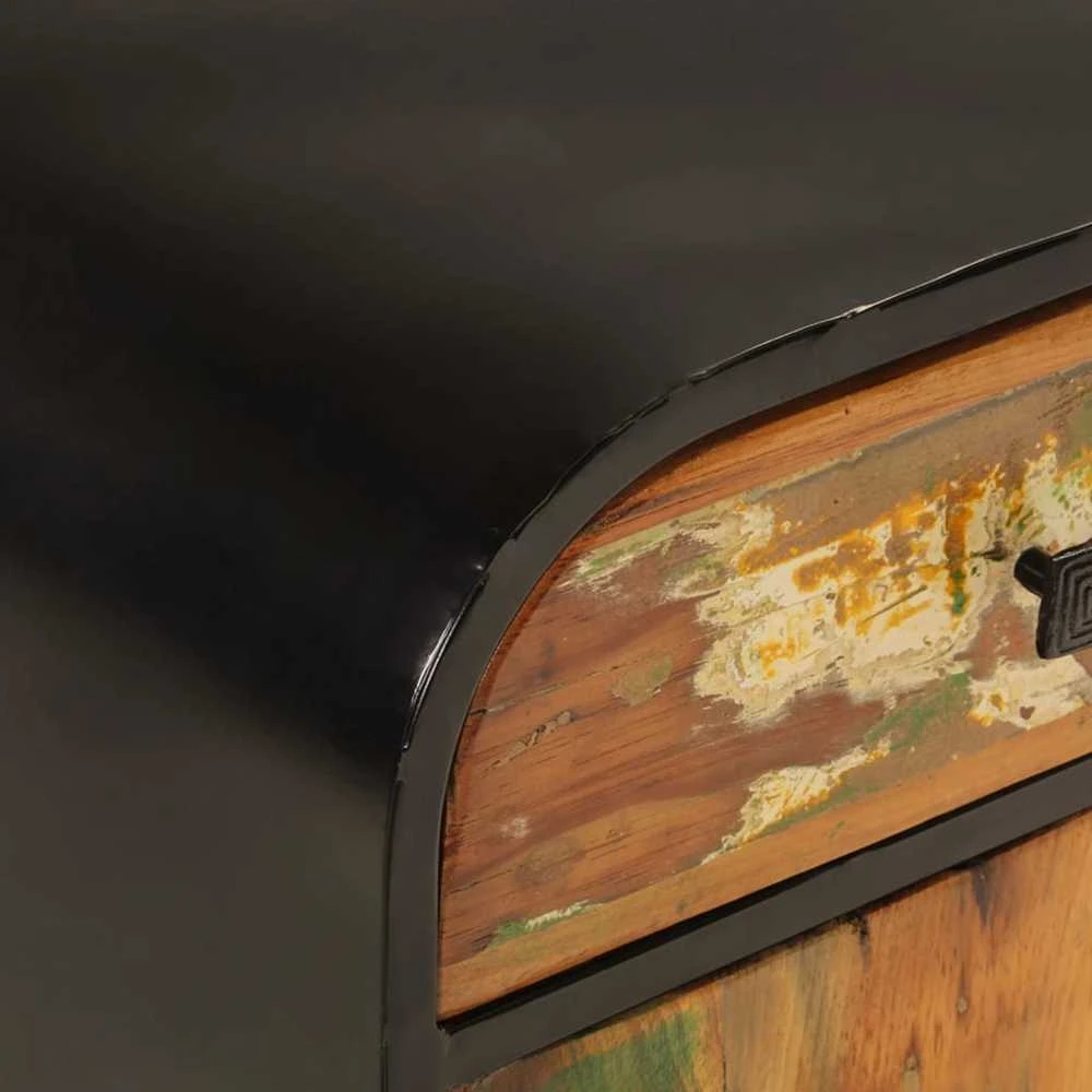 Šoninė spintelė, 140x35x70cm, perdirbta mediena ir metalas