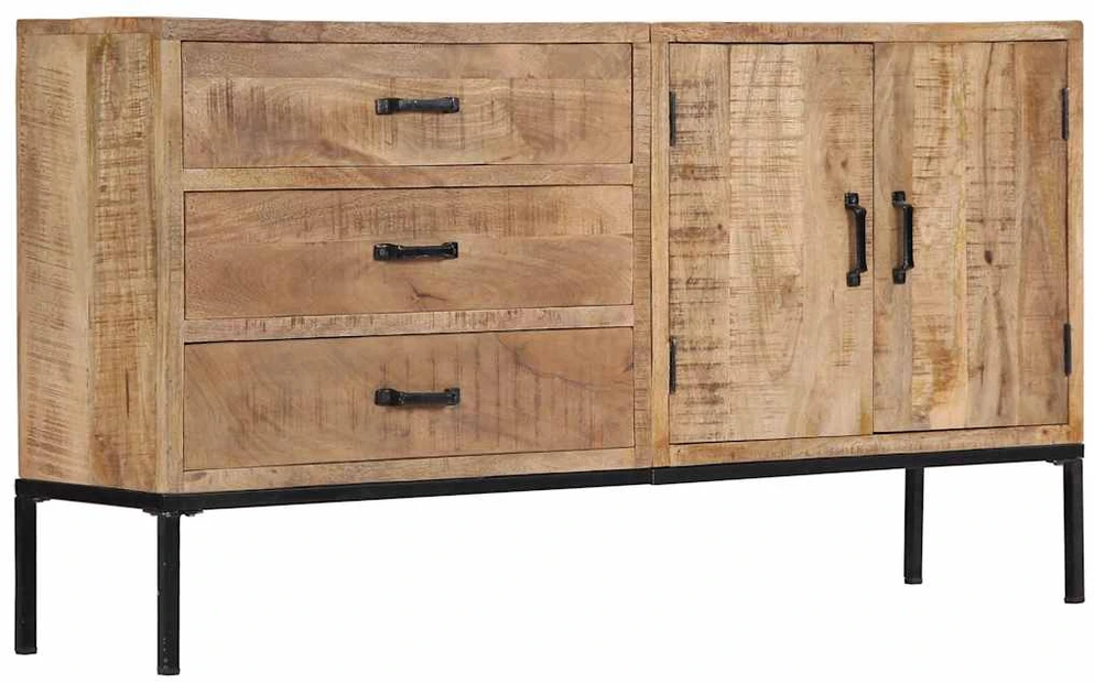 Šoninė spintelė, 140x35x75cm, mango medienos masyvas