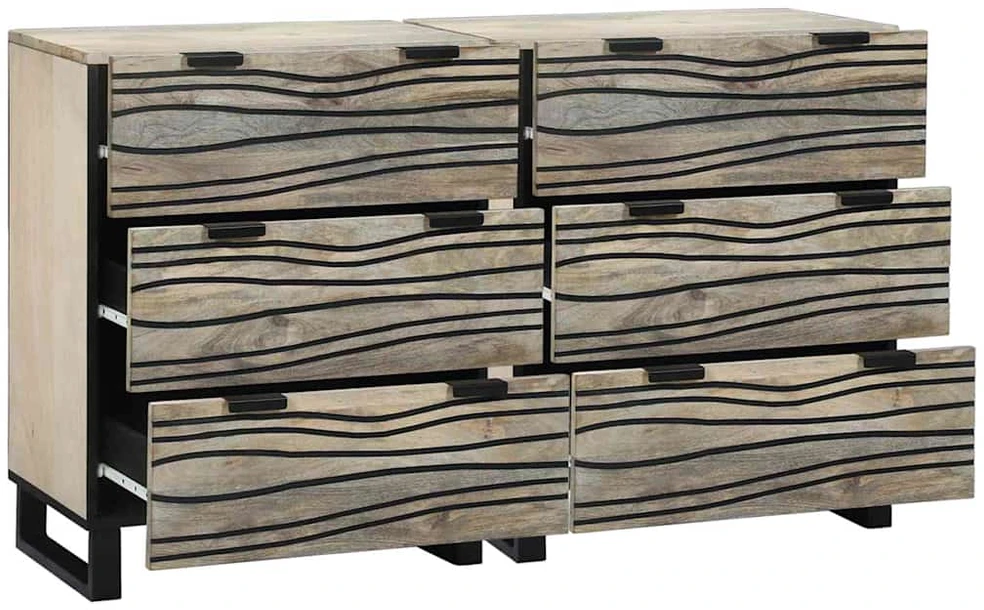 Šoninė spintelė 2 vnt. Balta 120 x 33 x 75 cm
