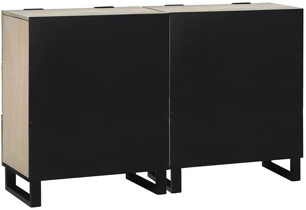 Šoninė spintelė 2 vnt. Balta 120 x 33 x 75 cm