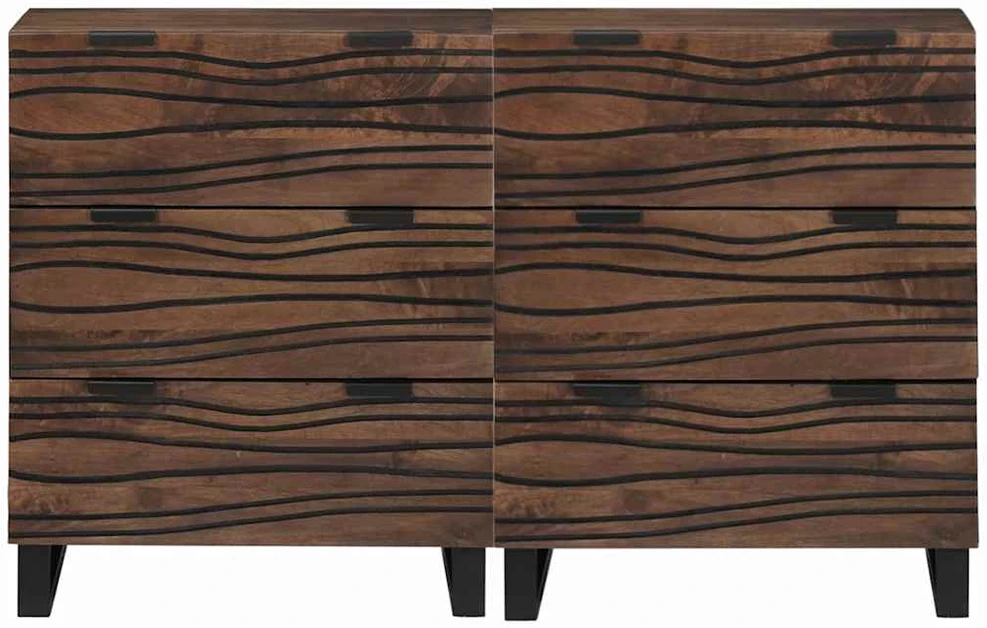 Šoninė spintelė 2 vnt. graikinis riešutmedis 120 x 33 x 75 cm