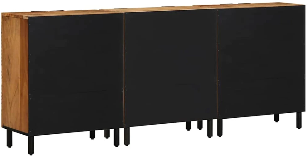 Šoninė spintelė 3 vnt. 180 x 33 x 75 cm Kietos akacijos mediena
