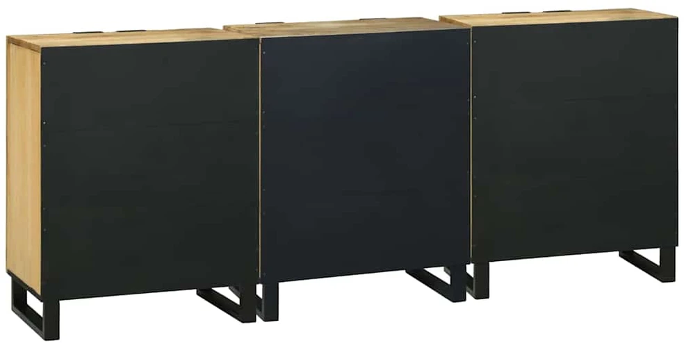 Šoninė spintelė 3 vnt. Natūrali 180 x 33 x 75 cm