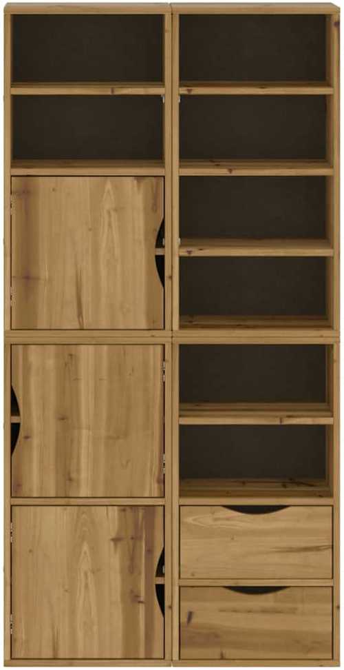 Šoninė spintelė 4 vnt ODDA, 40x24x79 cm, pušies masyvas
