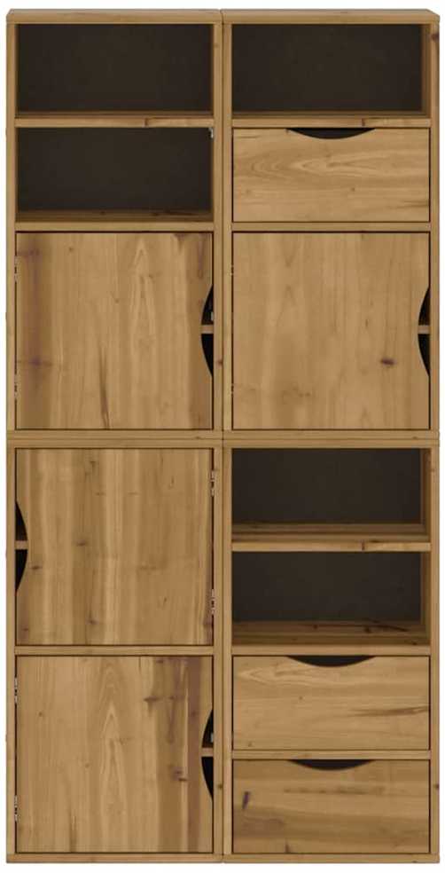 Šoninė spintelė 4 vnt ODDA, 40x24x79 cm, pušies masyvas