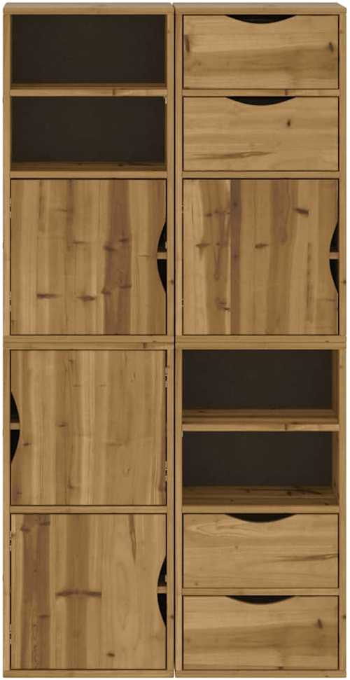 Šoninė spintelė 4 vnt ODDA, 40x24x79 cm, pušies masyvas