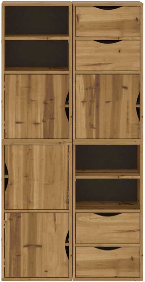 Šoninė spintelė 4 vnt ODDA, 40x24x79 cm, pušies masyvas