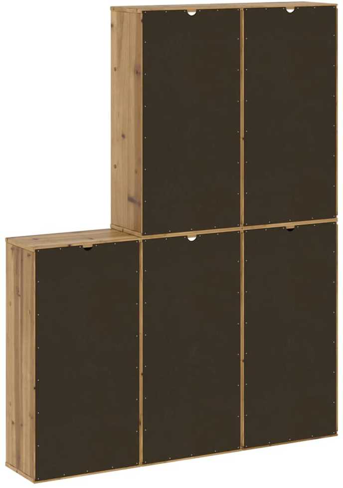 Šoninė spintelė 5 vnt ODDA, 40x24x79 cm, pušies masyvas