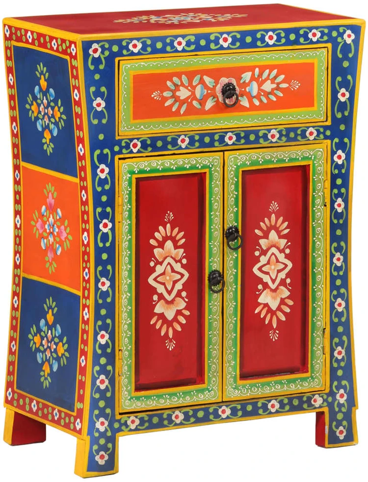 Šoninė spintelė, 54x30x74cm, mango masyvas, dažyta rankomis