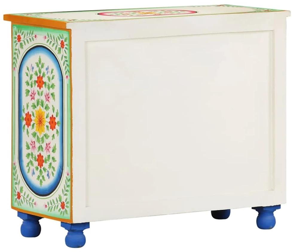 Šoninė spintelė, 70x35x60cm, mango masyvas, tapyta rankomis