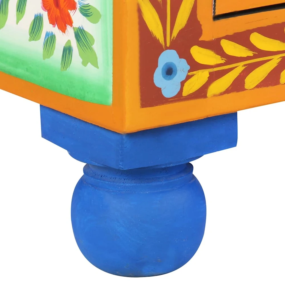 Šoninė spintelė, 70x35x60cm, mango masyvas, tapyta rankomis