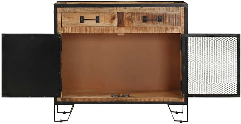 Šoninė spintelė, 80x31x71cm, neapdorotas mango masyvas