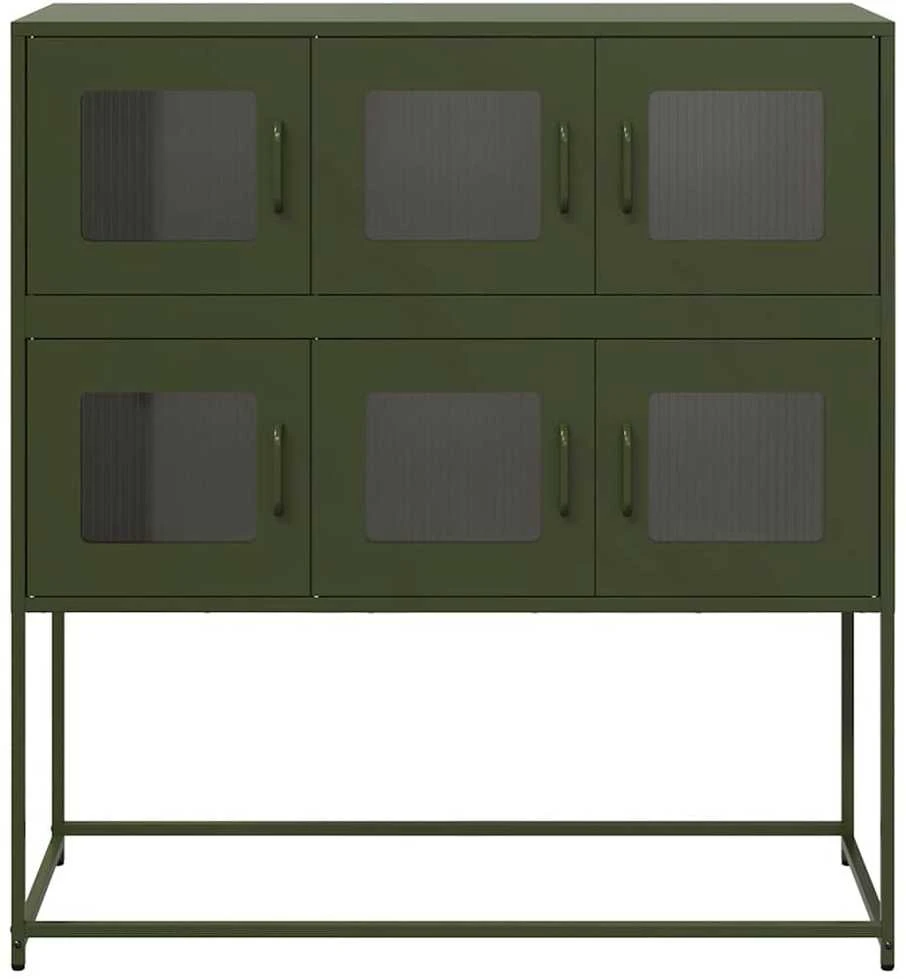 Šoninė spintelė, alyvuogių, 100,5x39x107cm, plienas