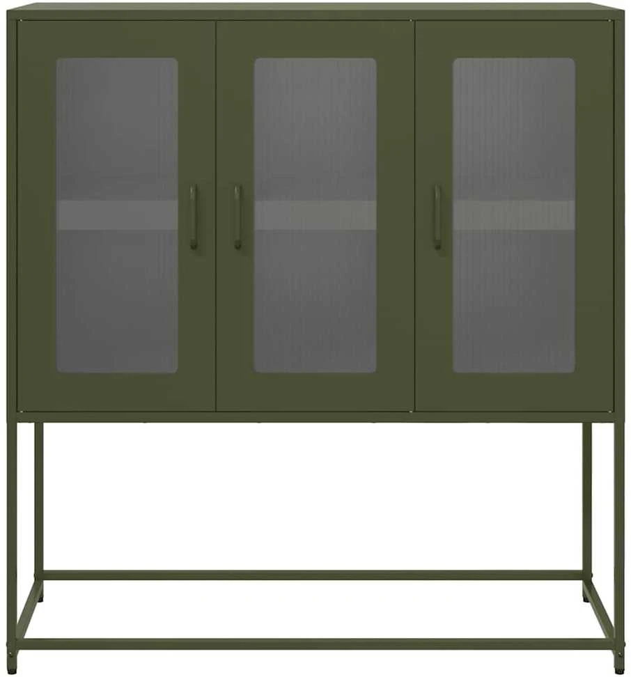 Šoninė spintelė, alyvuogių, 100,5x39x107cm, plienas