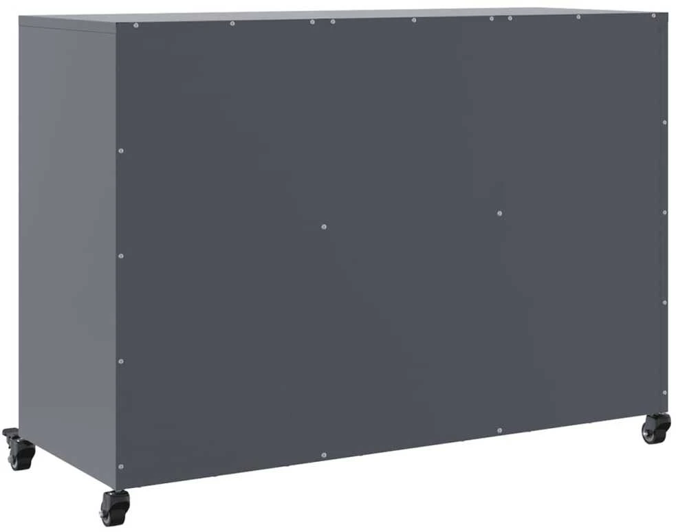 Šoninė spintelė, antracito spalvos, 100,5x39x72cm, plienas
