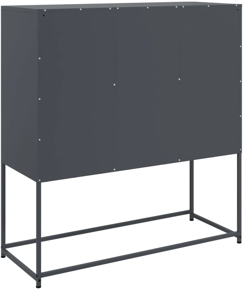 Šoninė spintelė, antracito spalvos, 100,5x39x107cm, plienas