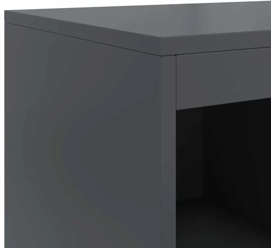 Šoninė spintelė, antracito spalvos, 100,5x39x107cm, plienas
