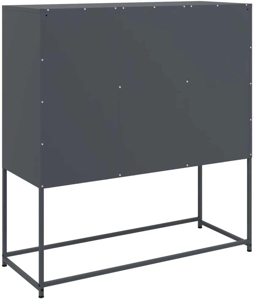 Šoninė spintelė, antracito spalvos, 100,5x39x107cm, plienas