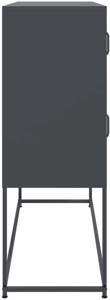 Šoninė spintelė, antracito spalvos, 100,5x39x107cm, plienas