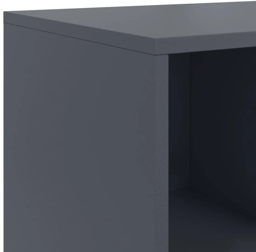 Šoninė spintelė, antracito spalvos, 100,5x39x72cm, plienas