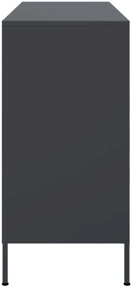 Šoninė spintelė, antracito spalvos, 100,5x39x79cm, plienas