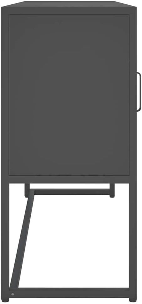 Šoninė spintelė, antracito spalvos, 105x35x75cm, plienas