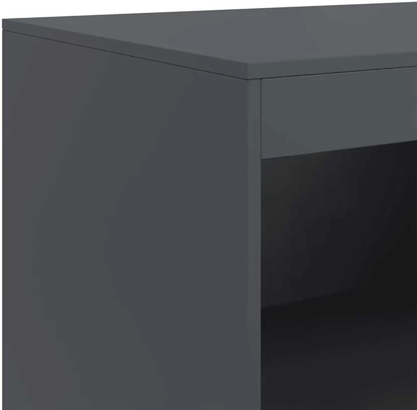 Šoninė spintelė, antracito spalvos, 67x39x107cm, plienas