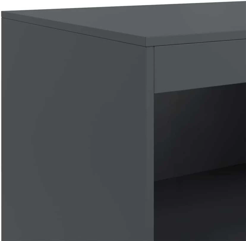 Šoninė spintelė, antracito spalvos, 67x39x107cm, plienas
