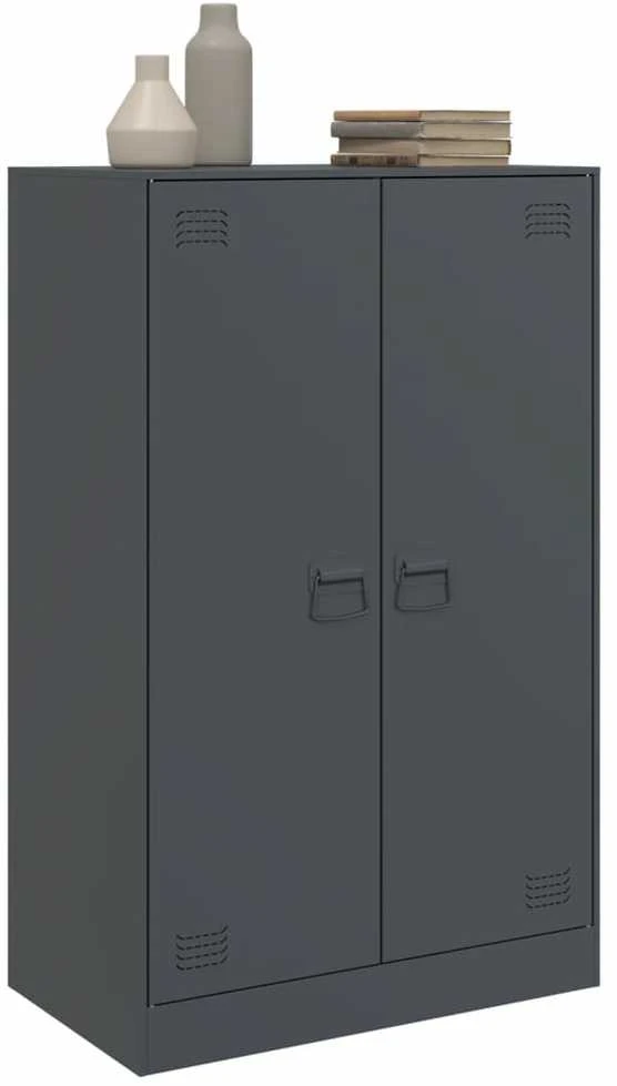 Šoninė spintelė, antracito spalvos, 67x39x107cm, plienas