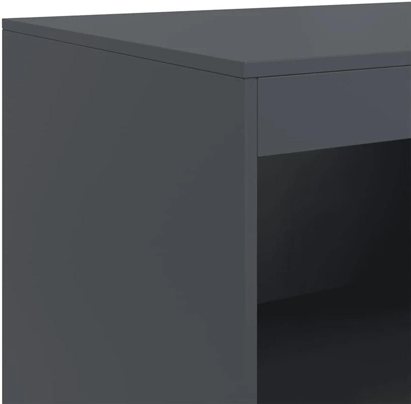 Šoninė spintelė, antracito spalvos, 67x39x107cm, plienas