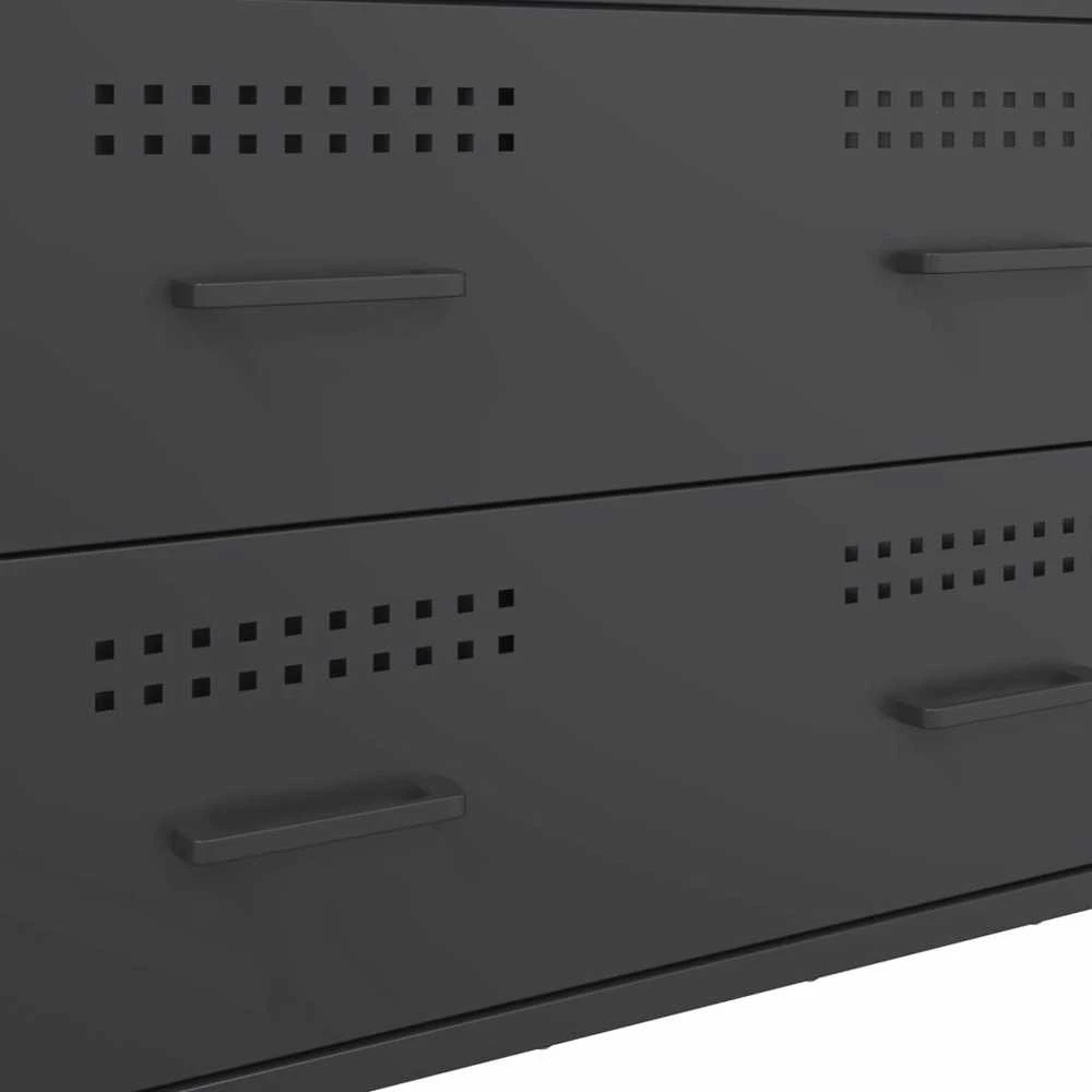 Šoninė spintelė, antracito spalvos, 68x39x89cm, plienas