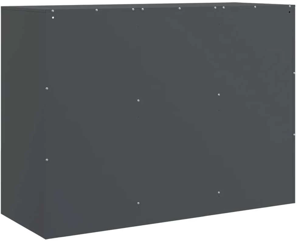 Šoninė spintelė, antracito spalvos, 99x39x73cm, plienas
