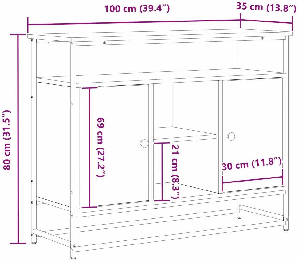 Kabalas Amatininkų ąžuolas 100 x 35 x 80 cm Apdirbta mediena