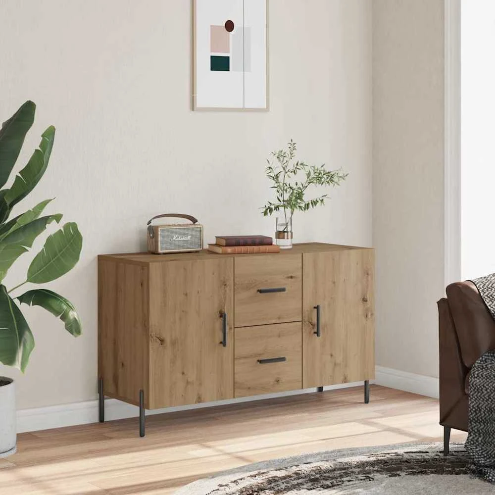 Šoninė spintelė, artisano ąžuolo, 100x36x60cm, apdirbta mediena