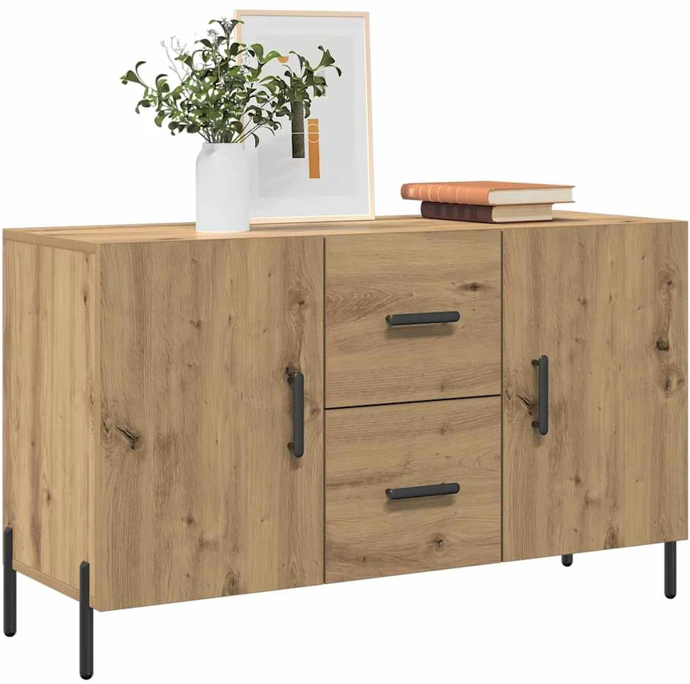 Šoninė spintelė, artisano ąžuolo, 100x36x60cm, apdirbta mediena