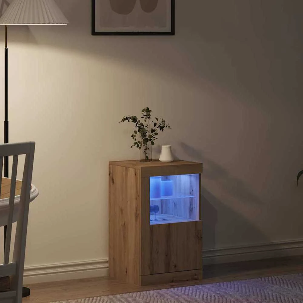 LED Bufetas 41 x 37 x 67 cm Apdirbta mediena Amatininkų ąžuolas