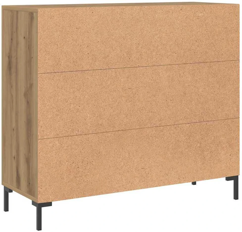 Šoninė spintelė, artisano ąžuolo, 90x34x80cm, apdirbta mediena