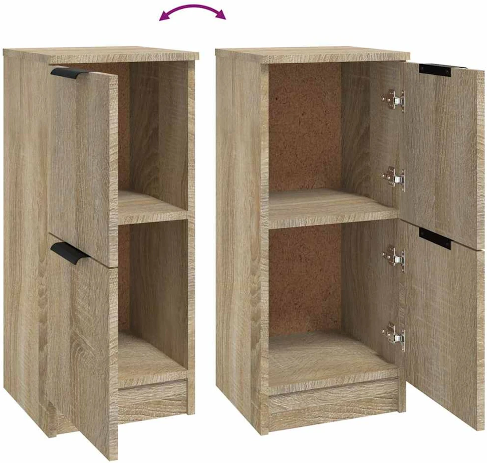 Šoninė spintelė, ąžuolo spalvos, 30x30x70cm, apdirbta mediena