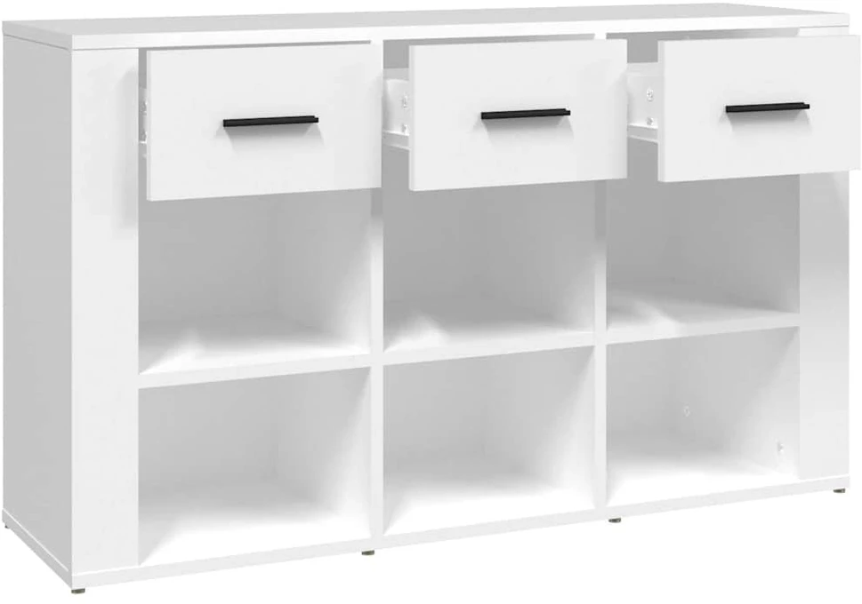 Šoninė spintelė, balta, 100x30x59,5cm, apdirbta mediena